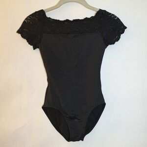 So Danca Black Matilda Lace Leotard 3/P